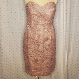 David's Bridal Strapless Dress